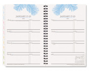 Botanica Wirebound Weekly Planner Refill, 5-1/2 x 8-1/2
