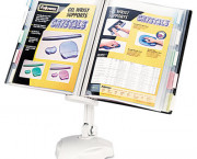 Desktop/Wall Mount Copyholder, Plastic, 10 Pockets, Platinum