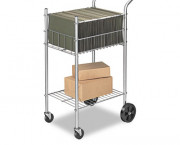 Economy Mail Cart, 2-Shelf, 20-1/2w x 38d x 39-1/4h, Chamois