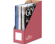 Decorative Magazine File, 4 x 9 x 11 1/2, Persimmon Red