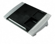 Angle-Adjustable Telephone Stand, 15 1/2 x 10 5/8 x 4, Black/Silver