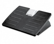 Adjustable Locking Footrest w/Microban, Black/Silver