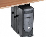 Under Desk CPU Holder, 17w x 12d x 11h, Black