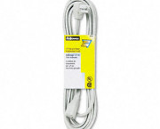 Indoor Heavy-Duty Extension Cord, 3-Prong Plug, 1 Outlet, 15-ft. Length, Gray