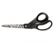 Cheetah Patterned Performance Scissors, 8 in. Length, Bent, Black Handle
