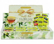 Green Tea Assortment, Individually Wrapped, Eight Flavors, 64 Tea Bags/Box