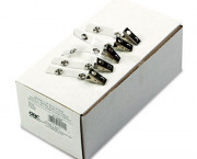 Badge Clip with Mylar Strap, Card-Size Laminating Pouchs, Silver, 100/Box
