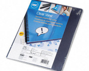 Clear View Presentation Binding System Cover, 11-1/4 x 8-3/4, Clear, 25/Pack