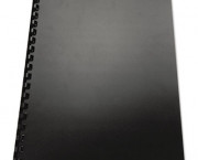 100% Recycled Poly Binding Cover, 11 x 8-1/2, Black, 25/Pack