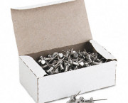 Aluminum Head Push Pins, Aluminum, Silver, 5/8