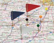 Map Flags, Plastic, Assorted, 1 1/16
