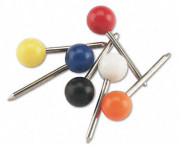 Map Tacks, Plastic, Assorted, 3/8