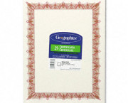 Award Certificates w/Gold Seals, 8-1/2 x 11, Unique Red Border, 25/Pack