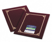 Certificate/Document Cover, 12-1/2 x 9-3/4, Burgundy, 6/Pack