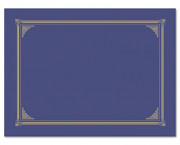 Certificate/Document Cover, 12-1/2 x 9-3/4, Metallic Blue, 6/Pack