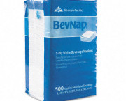 Beverage Napkins, Single-Ply, 9-1/2 x 9-1/2, White, 4000/Carton