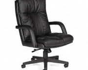 Series Leather High-Back Swivel/Tilt Chair w/Arms, Black