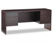 Genoa Series Kneespace Credenza, 66w x 20d x 29h, Dark Espresso