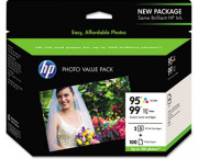 95/99 Series Ink Cartridge/Paper Photo Value Pack w/100 Glossy 4 x 6 Sheets