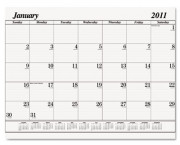 One-Color Dated Monthly Desk Pad Calendar Refill, 22w x 17h