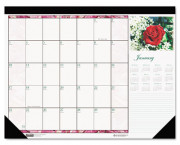 Beautiful Photographic Monthly Desk Pad Calendar, 18-1/2 x 13