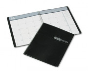 Academic Ruled Monthly Planner, 14-Month July-August, 8-1/2 x 11, Black