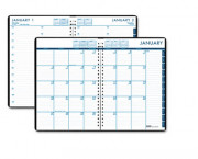 24/7 Daily Appointment Book/Monthly Planner, 7 x 10, Black