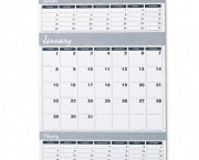 Bar Harbor Wirebound Three-Months-per-Page Wall Calendar, 12 x 17