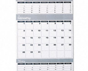 Bar Harbor Wirebound Three-Months-per-Page Wall Calendar, 15-1/2 x 22