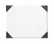 Doodle Desk Pad, 50-Sheet White Pad, Refillable, 22 x 17, Brown