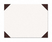 Ecotones Desk Pad, 25-Sheet Pad, 22 x 17, Moonlight Cream/Brown Rhino