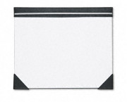 Executive Doodle Desk Pad, 25-Sheet White Pad, Refillable, 22 x 17, Black/Silver