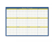 12-Month Laminated Wall Planner, 36 x 24