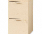 10500 Series File/File Mobile Pedestal, 15-3/4w x 22-3/4d x 28h, Natural Maple