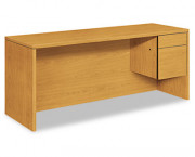 10500 Series 3/4-Height Right Pedestal Credenza, 72w x 24d x 29-1/2h, Harvest