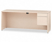 10500 Series 3/4-Height Right Pedestal Credenza, 72 x 24 x 29-1/2, Natural Maple