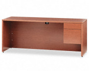 10500 Series 3/4-Height Right Pedestal Credenza, 72w x 24d x 29-1/2h, Bourbon CY