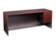 10500 Series 3/4-Height Right Pedestal Credenza, 72w x 24d x 29-1/2h, Mahogany