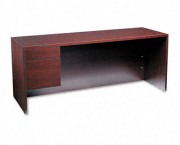 10500 Series 3/4-Height Left Pedestal Credenza, 72w x 24d x 29-1/2h, Mahogany