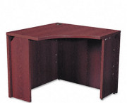 10500 Series Curved Corner Workstation, 18 x 36 x 36 x 18 x 29-1/2h, Mahogany