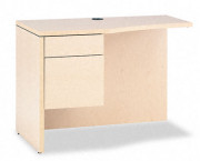 10500 Series Curved Return, Left, 42w x 18-24d x 29-1/2h, Natural Maple