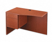 10500 Series Curved Return, Left, 42w x 18-24d x 29-1/2h, Henna Cherry