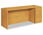 10700 Series Right Pedestal Credenza, 72w x 24d x 29-1/2h, Harvest