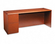 10700 Series Left Pedestal Credenza, 72w x 24d x 29-1/2h, Henna Cherry