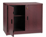 10700 Series Locking Storage Cabinet, 36w x 20d x 29-1/2h, Mahogany