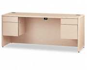 10700 Kneespace Credenza, 3/4 Height Pedestals, 72 x 24 x 29-1/2, Natural Maple