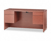 10700 Kneespace Credenza, 3/4 Height Pedestal, 60 x 24 x 29-1/2, Bourbon Cherry