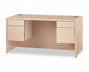 10700 Series Desk, 3/4-Height Double Pedestals, 60 x 30 x 29-1/2, Natural Maple