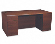 10700 Double Pedestal Desk with Full Pedestals, 72w x 36d x 29-1/2h, Mahogany