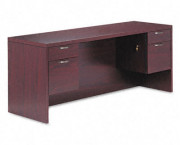 Valido 11500 Series Kneespace Credenza, 72w x 24d x 29-1/2h, Mahogany